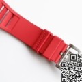 EUR Factory Richard Miller Copy RM052 Diamond Skull Red Rubber Strap