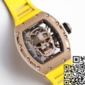 EUR Factory Copy Richard Miller RM052 Rose Gold Case Yellow Rubber Strap