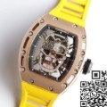 EUR Factory Copy Richard Miller RM052 Rose Gold Case Yellow Rubber Strap