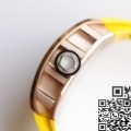 EUR Factory Copy Richard Miller RM052 Rose Gold Case Yellow Rubber Strap