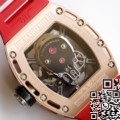 EUR Factory Richard Miller Imitate RM052 Rose Gold Case Red Rubber Strap