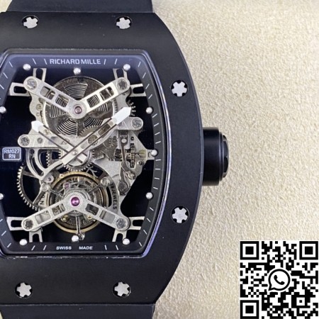 YS Factory Richard Miller CopyRM027 Black Titanium Tourbillon