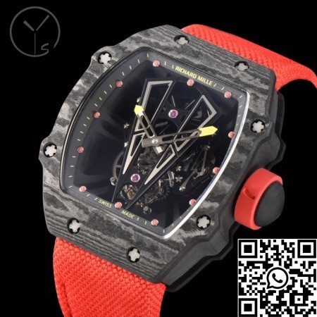 YS Factory Copy Richard Mille RM27-03 Tourbillon Black Carbon Fiber