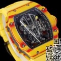 RM Factory Fake Richard Mille RM27-03 Yellow Rubber Strap