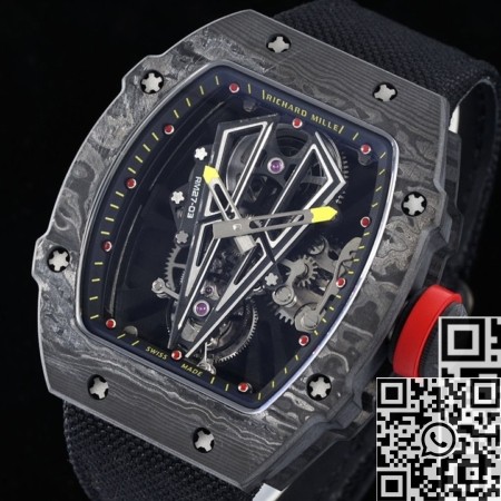 Fake Richard Mille RM Factory RM27-03 Black Nylon Strap