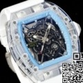 Replica Richard Mille RM35-01 Blue Dial White Rubber Strap