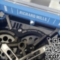 Replica Richard Mille RM35-01 Blue Dial White Rubber Strap