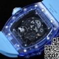 RM35-01 Replica RM Factory Richard Mille Blue Crystal Blue Strap