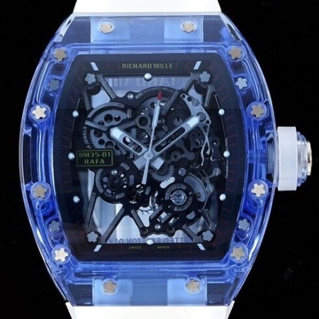 RM Factory RM35-01 Fake Watches Richard Mille Blue Crystal