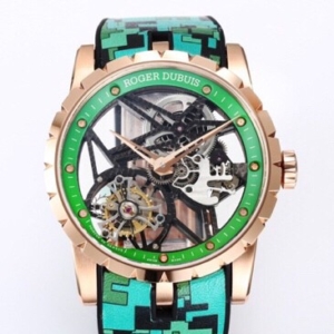 BBR Factory Roger Dubuis Fake Excalibur RDDBEX0393 Green Camouflage Strap: A New Era in Tourbillon Timepieces