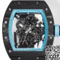 RM Factory Replicas Richard Mille RM055: The Stunning Blue Bezel Carbon Fiber Case