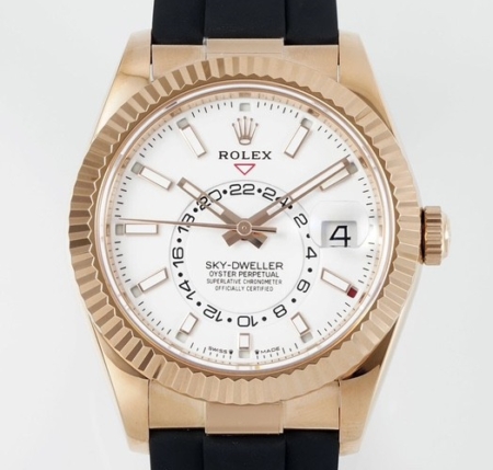 ZF Weapon V2 Heavy Metal Version: Rolex Sky Dweller Replica M326235-0004 Gold Bezel White Dial
