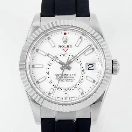 ZF Factory Fake Rolex Sky-Dweller M336239-0003 White Dial: The Ultimate Replica with Heavy Metal Precision