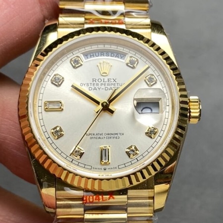 Q Factory Replica Rolex Watch Day-Date M128238 36mm Diamond Scale: The Pinnacle of Luxury