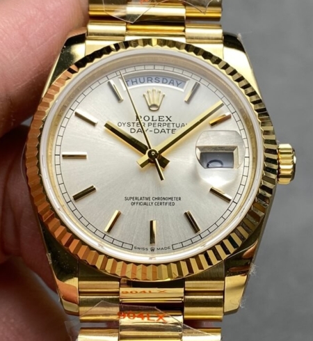 Q Factory Rolex Day-Date Fake M128238 36mm Gold Watch: A Timeless Symbol of Luxury