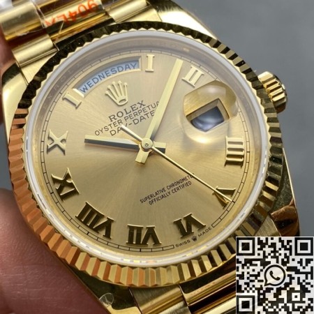 Q Factory Replica Watch Rolex Day-Date M118238 36mm Champagne Gold Dial: Pure Classic Elegance