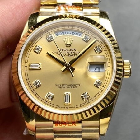 Review of Q Factory Replica Rolex Day-Date M128238-0008 Diamond Scale 36mm
