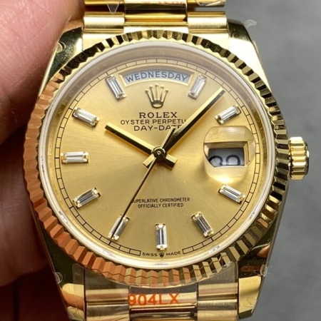 In-Depth Review of Q Factory Fake Rolex Day-Date M128238-0132 Gold Watch 36mm