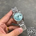 Q Factory Fake Rolex Day-Date Watch M128236-0009 Ice Blue Dial 36mm