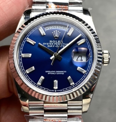 Q Factory Replicas Rolex Day-Date M128236-0023 Crystal Scale 36mm