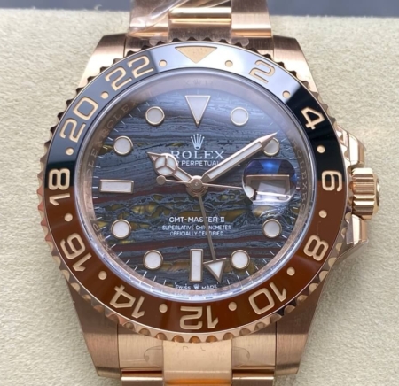 Exploring the Exquisite ARF Factory Replicas Rolex GMT Master II M126715CHNR-0002 Rose Gold Watch 3285