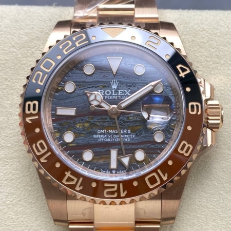 Exploring the Exquisite ARF Factory Replicas Rolex GMT Master II M126715CHNR-0002 Rose Gold Watch 3285