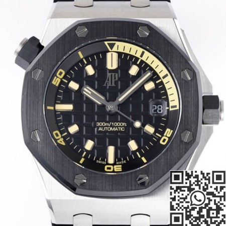 ZF Factory Replica Audemars Piguet Watches Royal Oak Offshore Diver 15720CN.OO.A002CA.01 Review: Full Black Ceramic Power