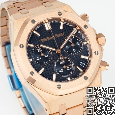 APS Factory Audemars Piguet Replicas 26240OR Rose Gold with Dark Blue Dial – The Pinnacle of Sophisticated Sports Luxury