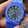 APS Factory Audemars Piguet Fake Royal Oak 15500 Blue Ceramic with Black Dial Review: Bold Meets Elegant