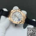 ZF Factory Audemars Piguet Replica 15400OR White Dial – Classic Elegance in Rose Gold and Leather