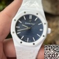 APS Factory Fake Audemars Piguet Watches Royal Oak 15500 White Ceramic – Dark Blue Dial Brilliance