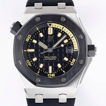 ZF Factory Replica Audemars Piguet Watches Royal Oak Offshore Diver 15720CN.OO.A002CA.01 Review: Full Black Ceramic Power