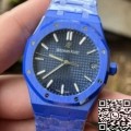 APS Factory Audemars Piguet Fake Royal Oak 15500 Blue Ceramic with Black Dial Review: Bold Meets Elegant