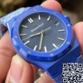 APS Factory Audemars Piguet Fake Royal Oak 15500 Blue Ceramic with Black Dial Review: Bold Meets Elegant