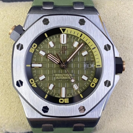 ZF Factory Audemars Piguet Imitation Watch Royal Oak Offshore Diver 15720ST.OO.A052CA.01 Review: Avocado Green Done Right
