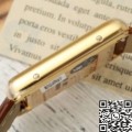 AF Factory Replica Cartier Tank Louis W1529756: The Elegance of Gold Case and Brown Strap