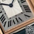 AF Factory Replica Watch Cartier Tank WGTA0062: Gold Case with Blue Cowhide Watchband