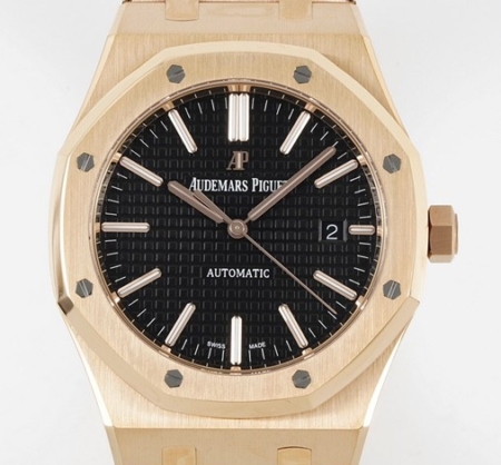 ZF Factory Audemars Piguet Copy Watch Royal Oak 15500OR.OO.1220OR.01 Rose Gold Black Dial
