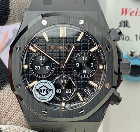 APS Factory Replica Audemars Piguet 26240CE.OO.1225CE.02 – Black Ceramic & Golden Scale: The Ultimate Contrast of Power and Prestige